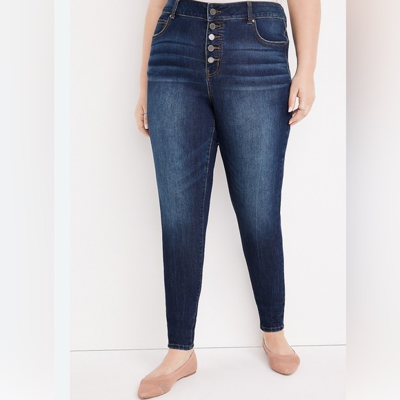 M Jeans by Maurice’s High Rise Curvy Skinny Jean size large - Picture 1 of 8